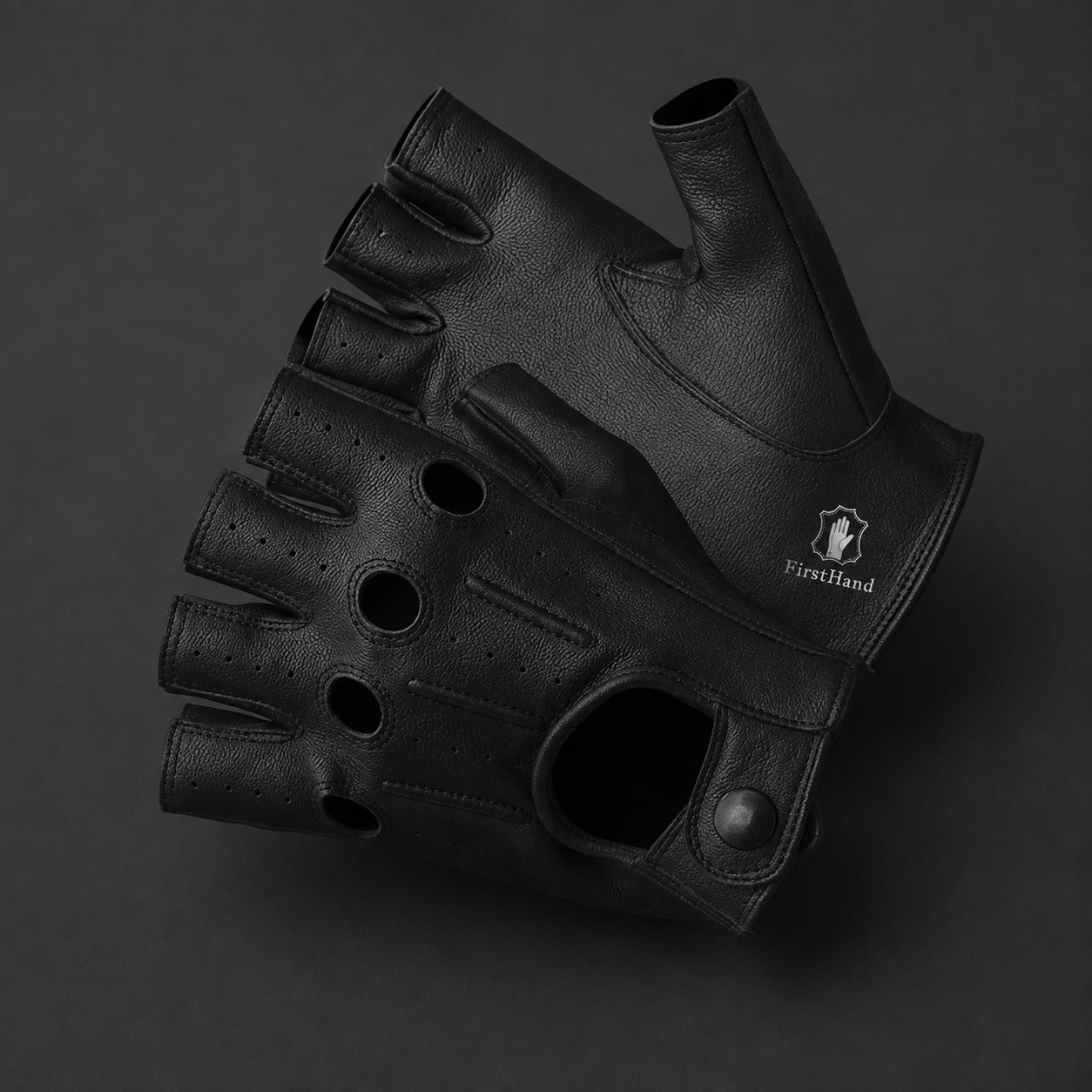 Black Fingerless Driving