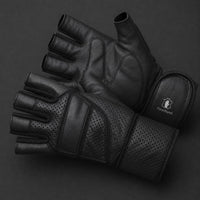 Black Fingerless Textured