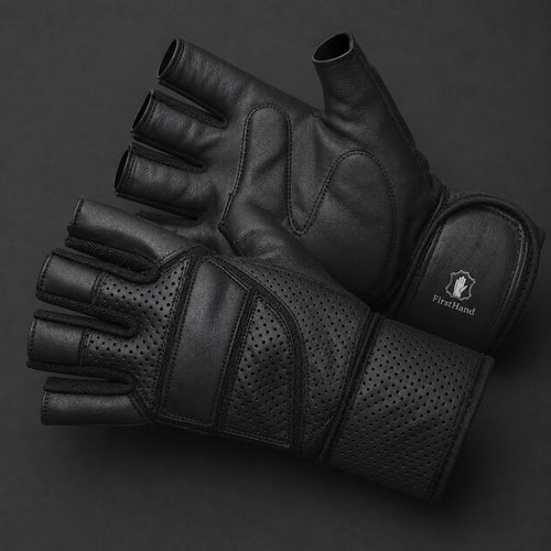 Black Fingerless Textured