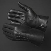 Black Full Finger Stitched