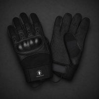 Black Full Finger Textured